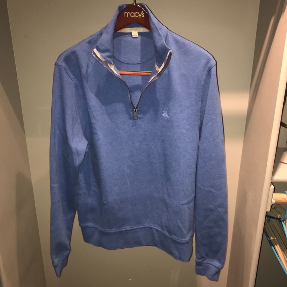 Burberry Brit Large Blue Quarter Zip Sweater